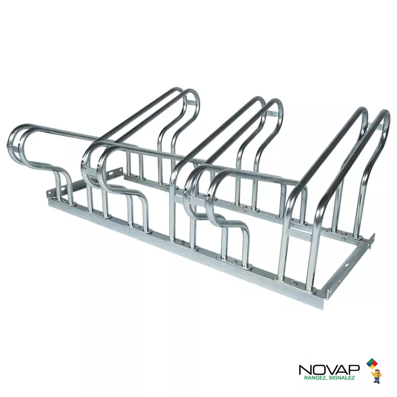 Rack à vélo 6 places fixation au sol ou mural - 1050 x 385 x 415 mm - NOVAP - 6100072 Rack à vélo 6 places fixation au sol ou mural - 1050 x 385 x 415 mm - NOVAP - 6100072