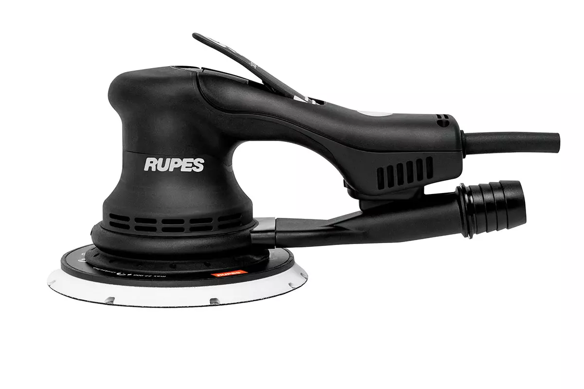 Ponceuse sans balais orbitale aléatoire Skorpio E avec orbite 6 mm, diamètre 150 mm et 200 disques abrasifs - RUPES - RX256A/KIT B