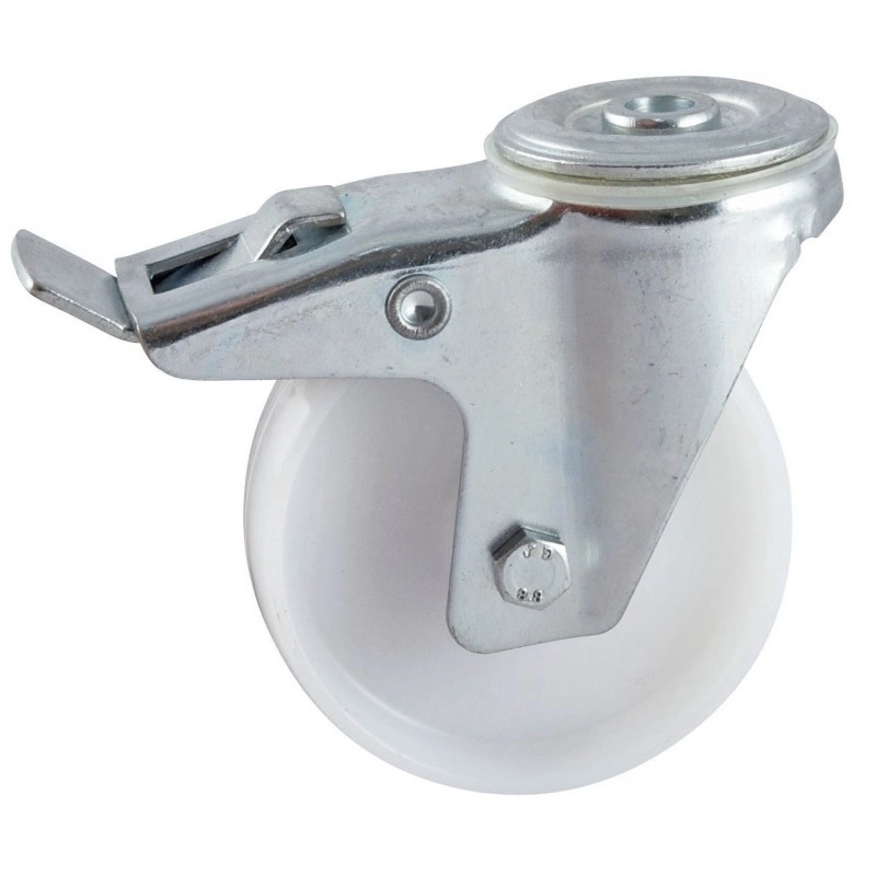 Roulette pivotante à platine AVL - Roue nylon blanc Ø 65 - Charge 65 kg - 590602B