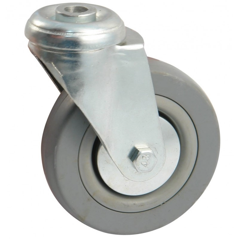 Roulette pivotante à oeil AVL - Roue caoutchouc Ø 75 - Charge 75 kg - 550875H