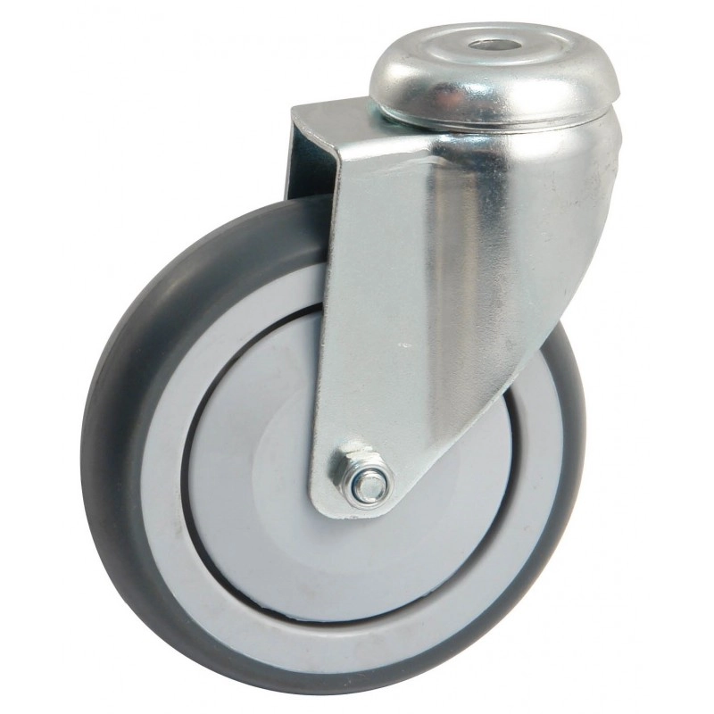 Roulette pivotante à platine ronde AVL - Roue caoutchouc Ø 100 - Charge 100 kg - 550882O Roulette pivotante à platine ronde AVL - Roue caoutchouc Ø 100 - Charge 100 kg - 550882O