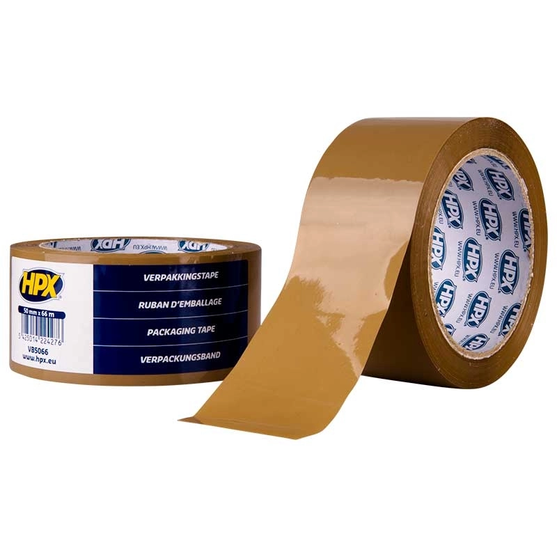 Ruban adhésif d'emballage Brun 50mm x 66m - HPX - VB5066 Ruban adhésif d'emballage Brun 50mm x 66m - HPX - VB5066