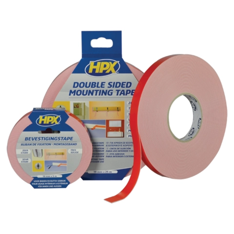 Mousse PE adhésive double face Blanc 19mm x 5m HPX - DS1905 Mousse PE adhésive double face Blanc 19mm x 5m HPX - DS1905