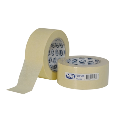Ruban de masquage bâtiment 60°C Blanc crème 50mm x 50m HPX - MA5050 Ruban de masquage bâtiment 60°C Blanc crème 50mm x 50m HPX - MA5050