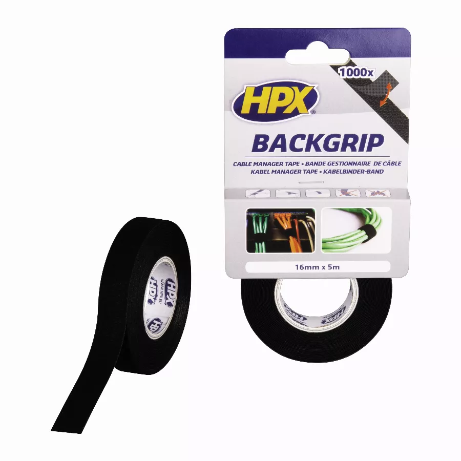 Back grip noir HPX - 16mm x 5m - BG1605