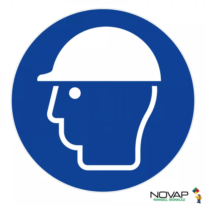 Panneau Casque de protection obligatoire Ø 300mm - NOVAP - 4064277 Panneau Casque de protection obligatoire Ø 300mm - NOVAP - 4064277