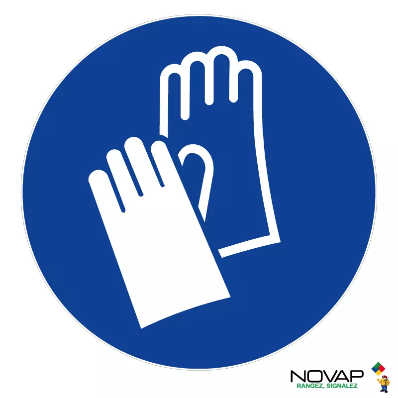 Disque obligation de porter des gants - Ø300 mm - NOVAP - 4061658 Disque obligation de porter des gants - Ø300 mm - NOVAP - 4061658