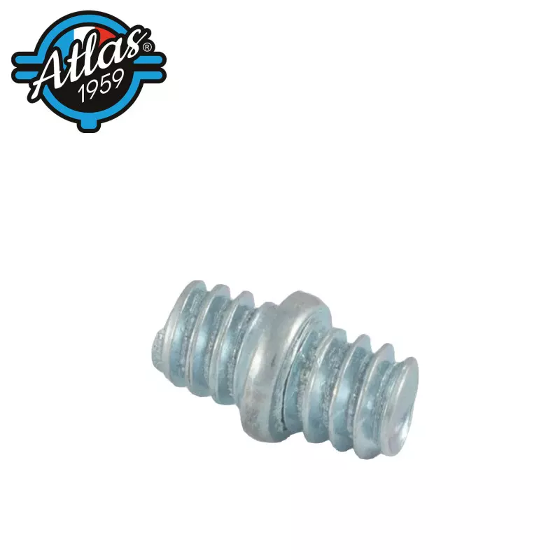 Raccord de jonction double mâle Atlas - Ø M7 x 150 - acier zingué blanc - Boite de 50 - SCELL-IT - RMM07