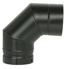 Coude à segment 90° Ø180 Noir émaillé POUJOULAT CDS 90-180 E NM - 56150922      