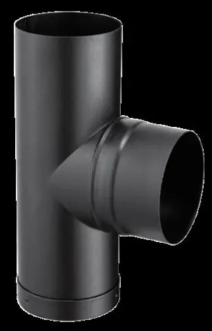 Té tampon émaillé noir mat Ø180 POUJOULAT TE TP 180 ENM - 58180955            