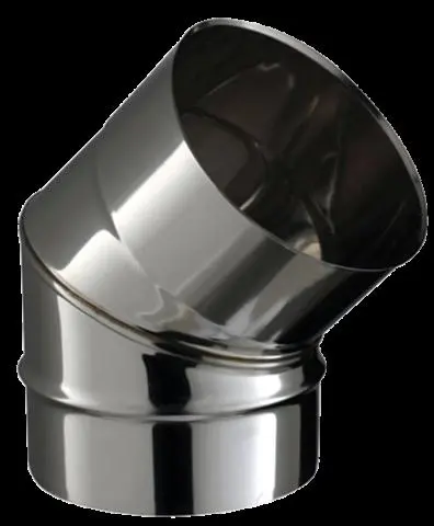Coude 45° inox SOI à facettes soudées Ø150 POUJOULAT cd 45-150 SOI - 52150721       