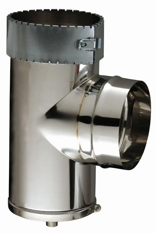 Té de purge spécial flex tubage Ø130 POUJOULAT TPI 130 - 45130073