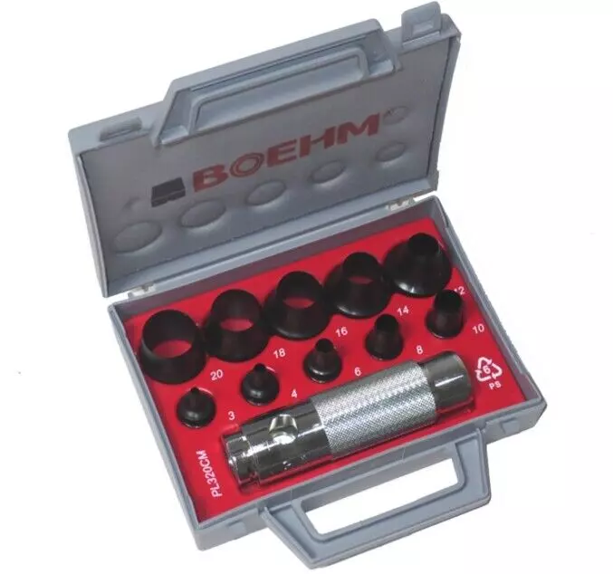 Coffret d'emporte-pièces BOEHM 11 outils de capacité de 3 - 20 mm - JLB320CM