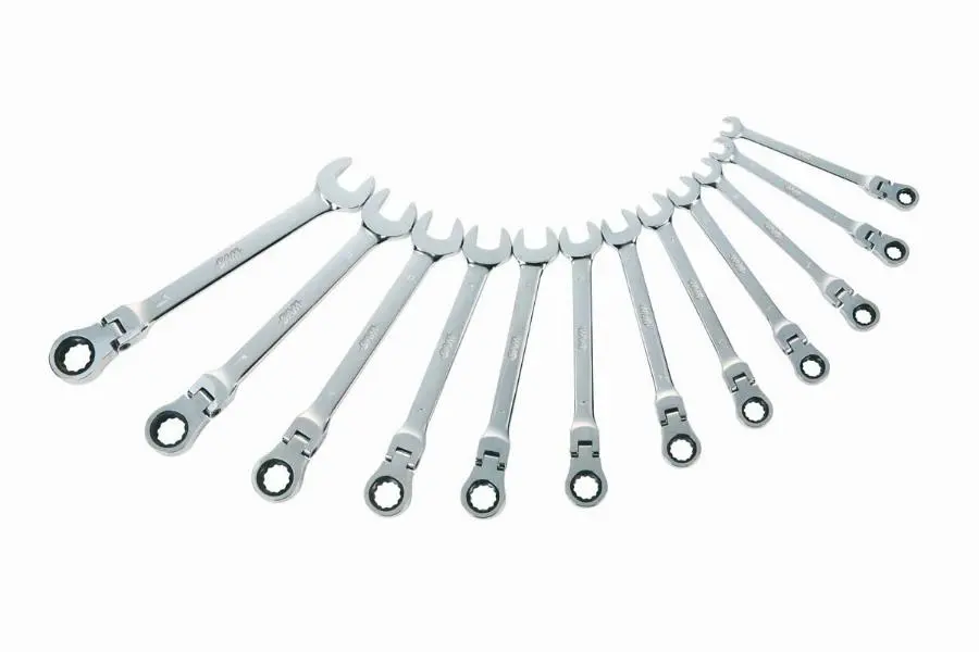 Jeu de 12 clés mixtes a cliquet articulee 8 a 19 mm SAM - 50CTJ12