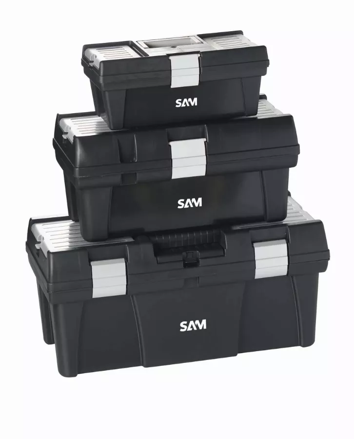 Lot de 3 caisses a outils en PVC SAM - CAOPACK