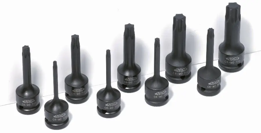 Douille tournevis 1/2 a chocs longue torx taille t30 SAM - NST30