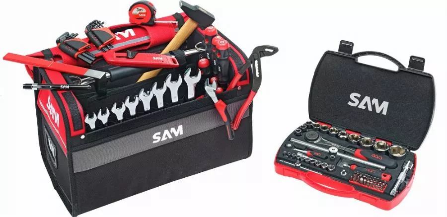 Sac textile 30 L + 100 Outils de maintenance SAM OUTILLAGE - CP-100-BAG2N