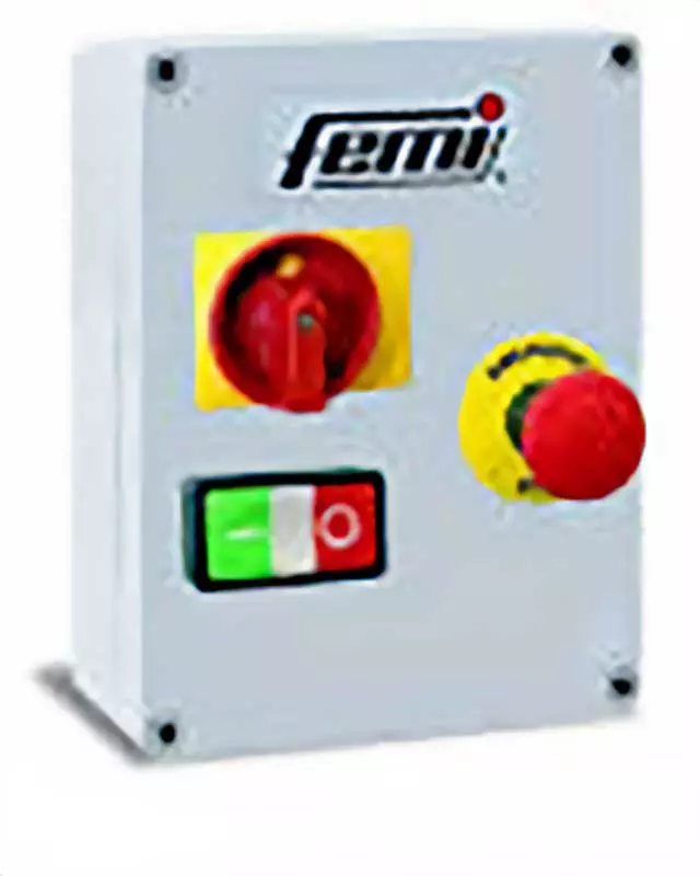 Tableau de commande + Interrupteur d'arrêt d'urgence FEMI meuleuses 2200 Watts triphasé - 7800231