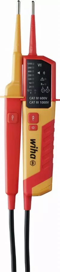 Testeur de tension et de continuité WIHA 121 000 V AC CAT IV + 2x piles AAA incluses - 45216 Testeur de tension et de continuité WIHA 121 000 V AC CAT IV + 2x piles AAA incluses - 45216