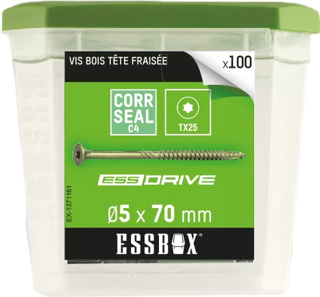 Vis ESSBOX SCELL-IT à bois - Ø5 mm x 70 mm - Boite de 100 - EX-1371161