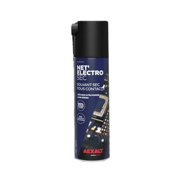 NET'ÉLECTRO SEC - Solvant sec tous contacts - 650 ml - AEXALT - 1581