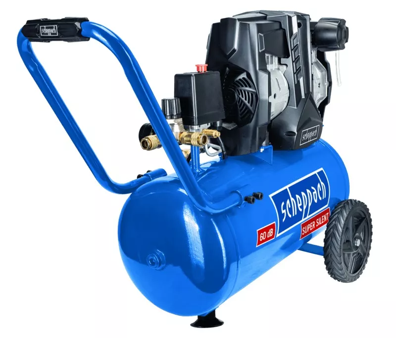 Compresseur silencieux HC25Si 24L 8bar 1.1kW 2 cyl. SCHEPPACH sans huile 60dB - 5906140901 Compresseur silencieux HC25Si 24L 8bar 1.1kW 2 cyl. SCHEPPACH sans huile 60dB - 5906140901