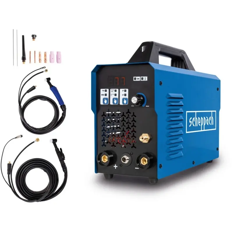 Poste à souder digital WIG1000Multi - Multi procédés TIG MMA - 15/160A - AMPS 230V Masque, Eletrodes et Buses incluses - SCHEPPACH - 5906611901 Poste à souder digital WIG1000Multi - Multi procédés TIG MMA - 15/160A - AMPS 230V Masque, Eletrodes et Buses incluses - SCHEPPACH - 5906611901