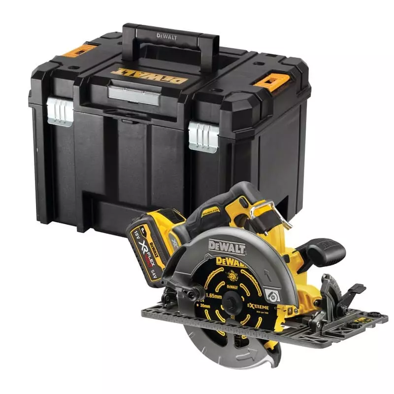 Scie circulaire 18V/54V XR Brushless Ø190 mm (compatible rail de guidage) - DEWALT - sans batterie ni chargeur - coffret TSTAK - DCS579NT-XJ