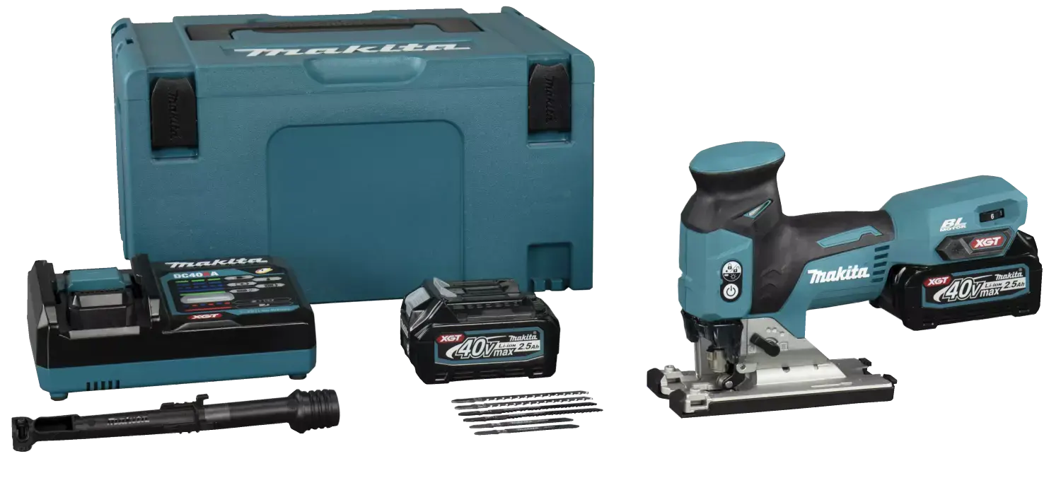 Scie sauteuse Pommeau XGT + 2 batteries 2,5 Ah + 1 Chargeur rapide + Coffret Makpac - MAKITA - JV001GD201 Scie sauteuse Pommeau XGT + 2 batteries 2,5 Ah + 1 Chargeur rapide + Coffret Makpac - MAKITA - JV001GD201