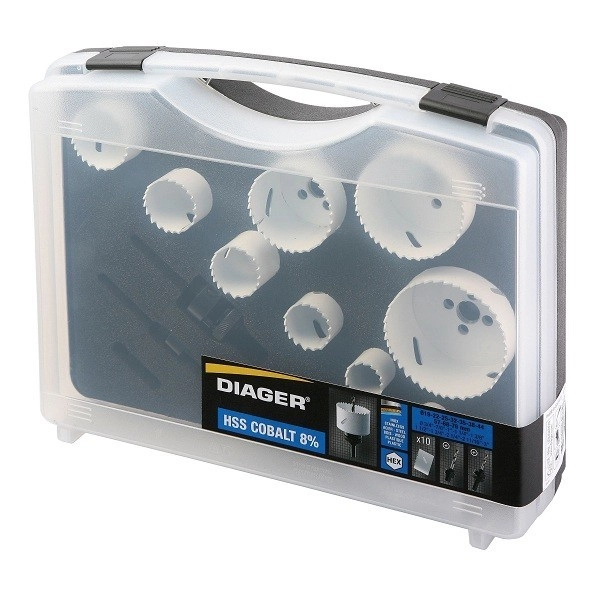 Mallette DIAGER 10 scie cloches cobalt - Spécial maintenance - 655C Mallette DIAGER 10 scie cloches cobalt - Spécial maintenance - 655C