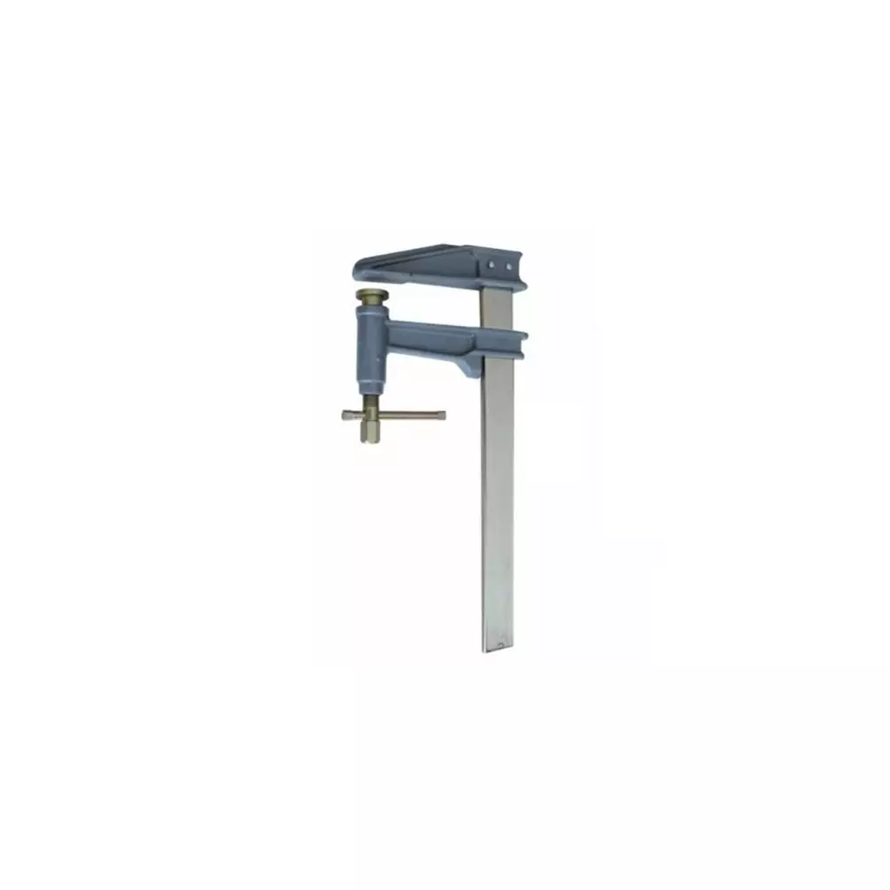 Serre-joint à pompe à tige chromée et crantée - saillie 120 mm - section 35 x 8 - L. 1000 mm - LEMAN - 7120.358.100