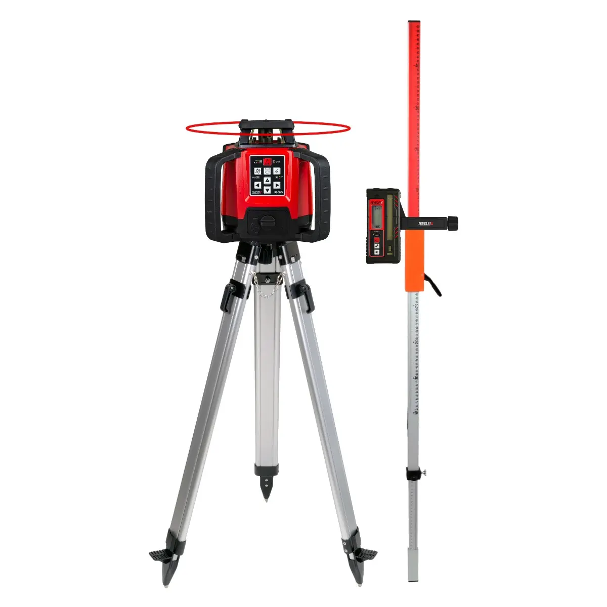 Set Laser de construction rotatif horizontal Levelfix 550HV + Trépied 1,8 m + Mire incluse - NETIM - 554511