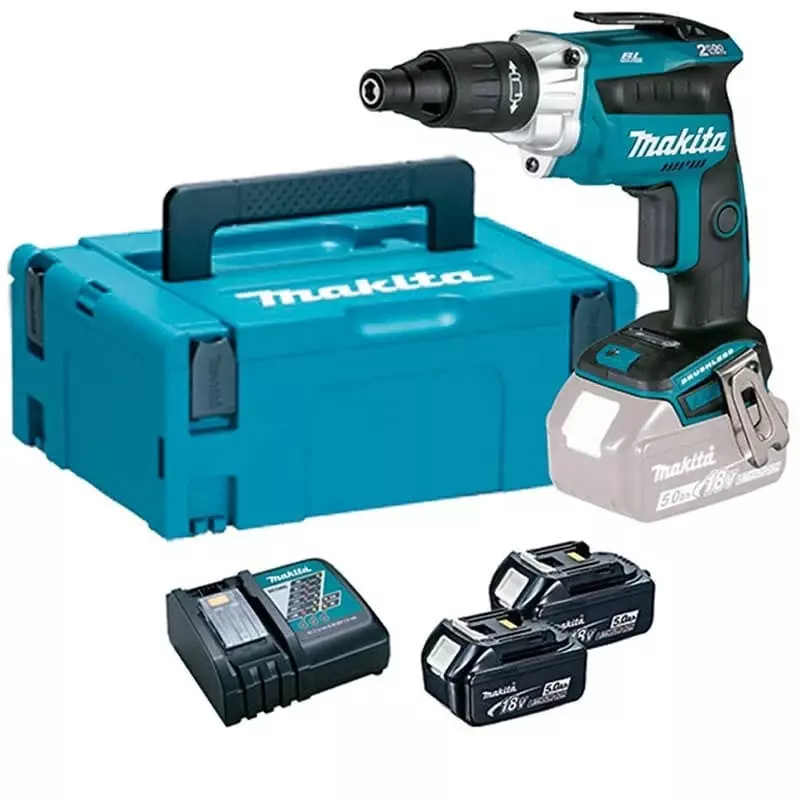 Visseuse bardage 18 V Li-Ion 5 Ah MAKITA - 2 batteries 18V 5.0Ah - chargeur - MakPac - DFS251RTJ Visseuse bardage 18 V Li-Ion 5 Ah MAKITA - 2 batteries 18V 5.0Ah - chargeur - MakPac - DFS251RTJ