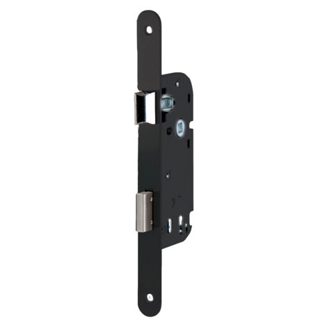 Serrure à larder 719 MARQUES axe 40 bec de cane WC noir réversible - 1719240017 Serrure à larder 719 MARQUES axe 40 bec de cane WC noir réversible - 1719240017
