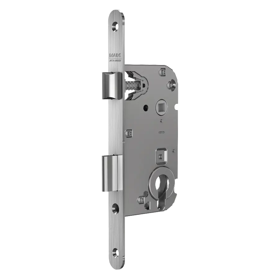 Serrure à larder 719 à clé I axe 50 mm zingué brossé droite - ASSA ABLOY - 1719950003
