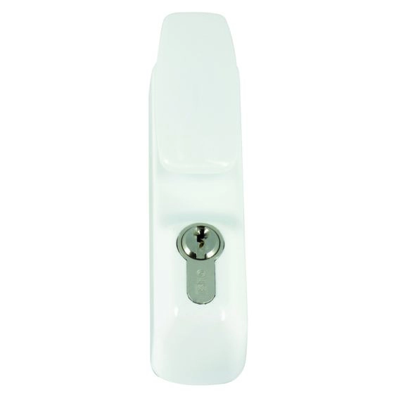 Ensemble bouton tirage fixe cylindre grand modèle ISEO Blanc - 94013004
