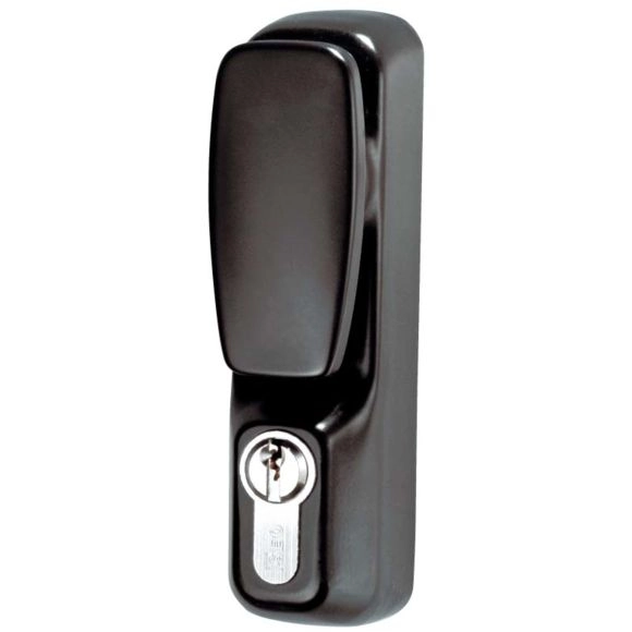 Ensemble bouton tirage fixe cylindre grand modèle ISEO Noir - 94013005