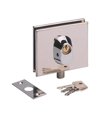 Serrure basse inox poli METALUX pour porte en verre - NM60411000 Serrure basse inox poli METALUX pour porte en verre - NM60411000