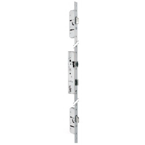 Serrure 3 points TF3 pêne dormant rouleau 41 mm STREMLER pêne D basc. court+fourreau U24x6 Axe 26 - 6474.41.4D  