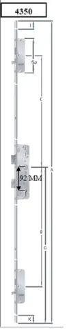 Coffre 3 points pênes ronds AS4350-P6/24 KFV têtière U zingué - Axe 35-92-8mm - 3460654