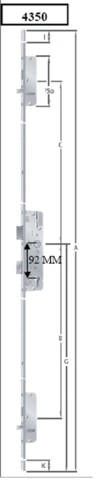 Coffre 3 points pênes ronds AS4350-P6/24 KFV têtière U zingué - Axe 30-92-8mm - 3469683