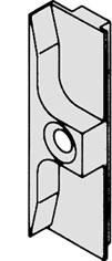 Gâche de galet KFV 8092-181/99 mm - Gris ral 9007 - 3379612