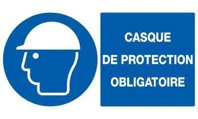 Panneau de signalisation "Casque de protection obligatoire" - 330x200 mm - TALIA - 621503