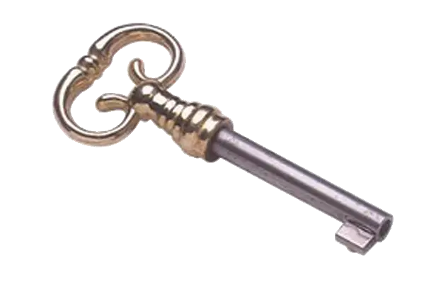 Clé rustique N°32 DEVISMES - laitonné tige 40 mm - CL32T40