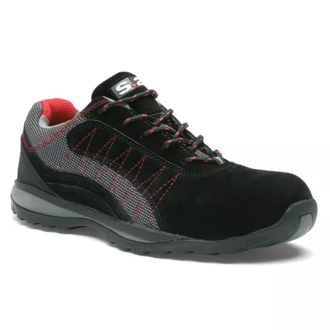 Chaussure basse ZEPHIR S1P - S 24 BOSSI - Cuir croûte velours noir / toile grise - 5122 Chaussure basse ZEPHIR S1P - S 24 BOSSI - Cuir croûte velours noir / toile grise - 5122