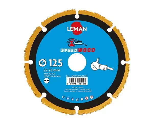 SPEEDWOOD125 Disque au carbure - Diamètre : 125 mm 