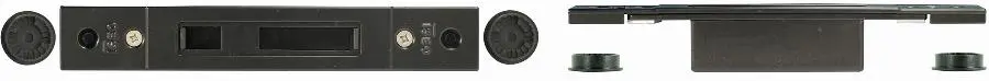 Gâche haute/basse réglable 186x29 mm ISEO pour Performa - Verni noir - 038720