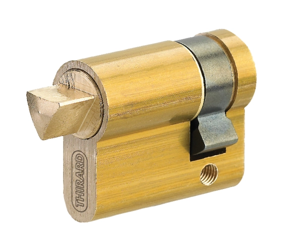 Demi-cylindre triangle externe THIRARD - Laitonné - Mâle - 30x10 mm - 053019 Demi-cylindre triangle externe THIRARD - Laitonné - Mâle - 30x10 mm - 053019