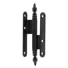 Paumelle rustique contrecoudée acier BROS - 110x60x70 - fer patiné verni - droite - 23ARD1163