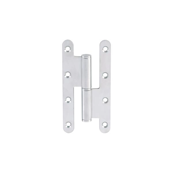 Paumelle en acier inoxydable – 140x70x3 mm bout rond et noeud plat - Gauche - LTPML140X70-304G